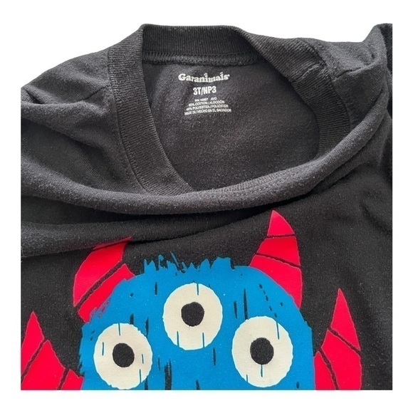 Garanimals set of two Cookie Monster top/pull up leggings black/gray Boy 3T - Picture 9 of 12
